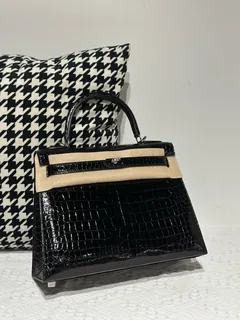 Crocodile Leather 28cm Glossy Top Handle Bag Collection WCB008 image 7