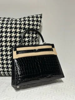 Crocodile Leather 28cm Glossy Top Handle Bag Collection WCB008 image 8
