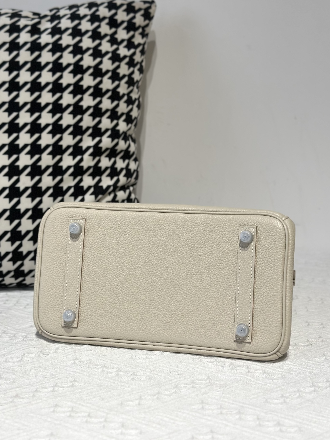 Crocodile Leather Glacier White 25cm Matte Silver Hardware Top Handle Tote Bag WCB022 photo 6