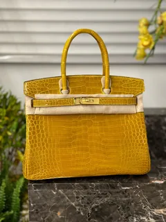 Crocodile Leather 30cm Glossy Top Handle Tote Bag Collection WCB027 image 5