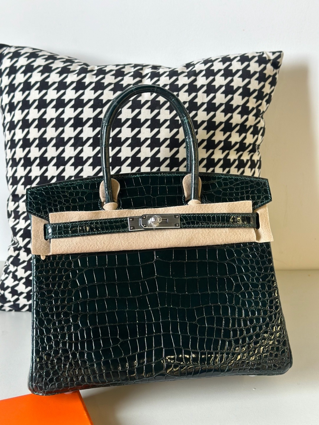Crocodile Leather 30cm Glossy Top Handle Tote Bag Collection WCB027 photo 7