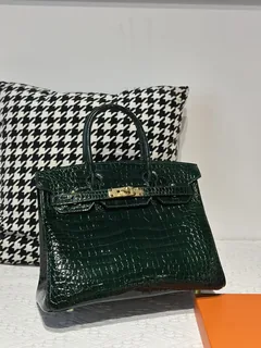 Crocodile Leather 30cm Glossy Top Handle Tote Bag Collection WCB027 image 11