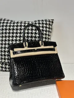 Crocodile Leather 30cm Glossy Top Handle Tote Bag Collection WCB027 image 12