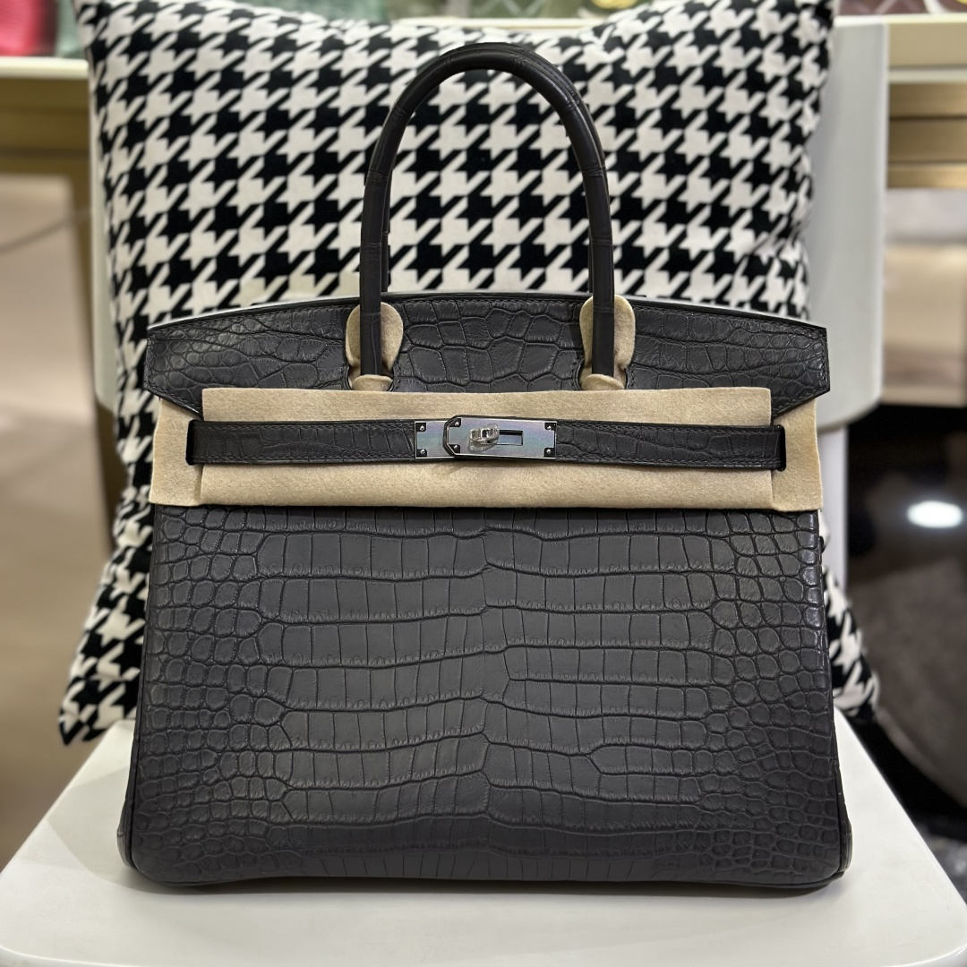 Crocodile Leather 30cm Matte Top Handle Tote Bag Collection WCB028