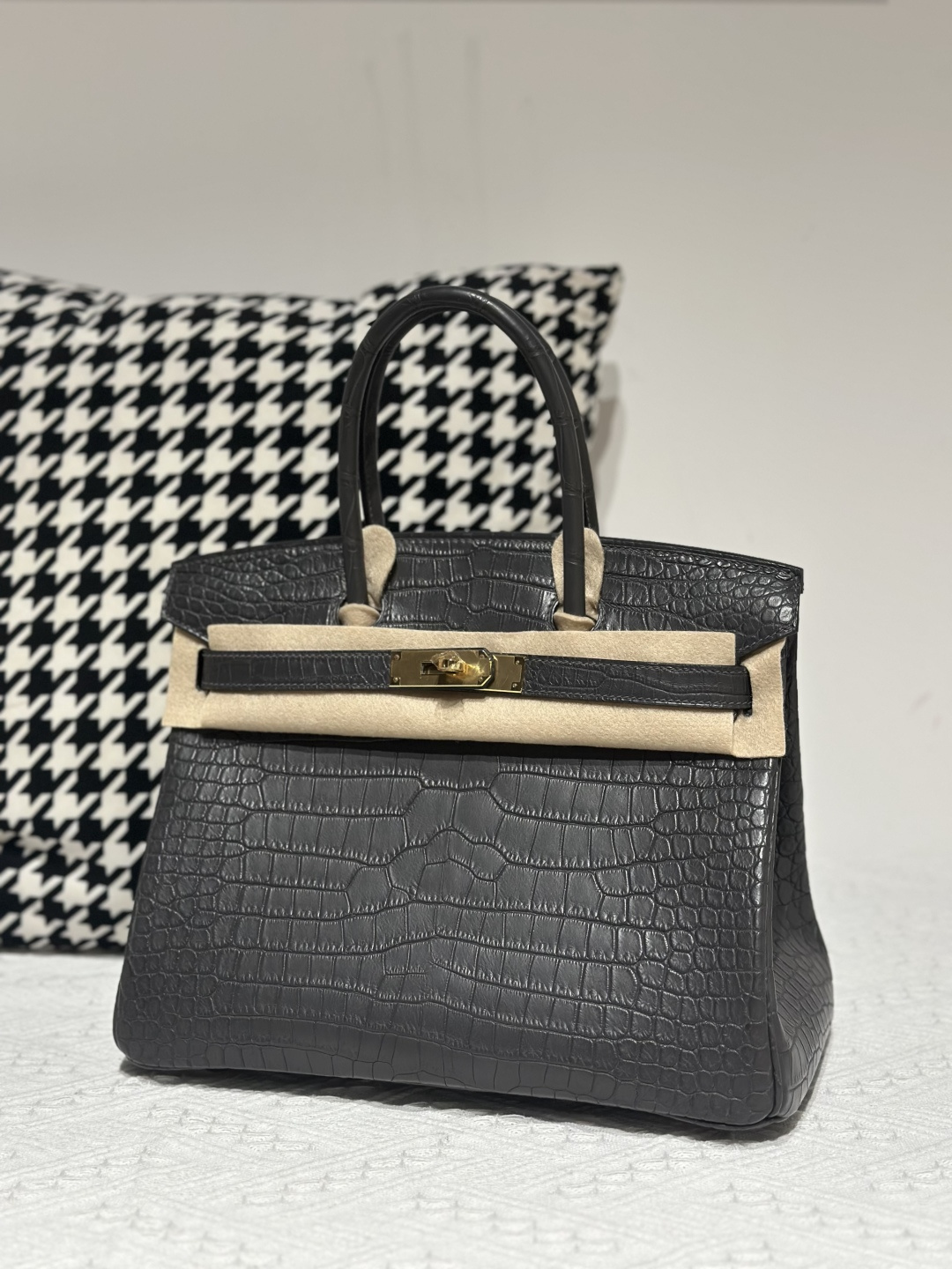 Crocodile Leather 30cm Matte Top Handle Tote Bag Collection WCB028 photo 8