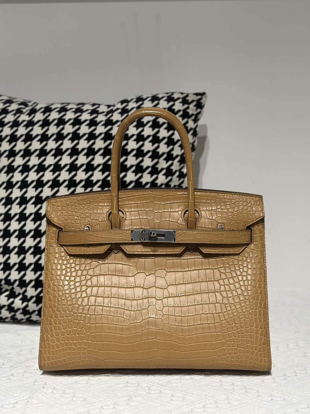 Crocodile Leather 30cm Matte Top Handle Tote Bag Collection WCB028 photo 9