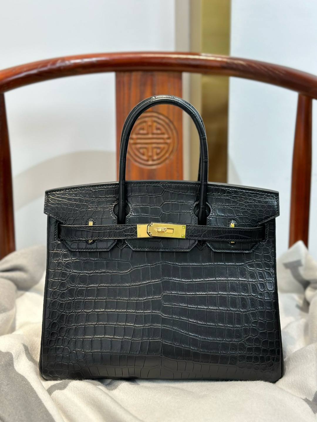 Crocodile Leather 30cm Matte Top Handle Tote Bag Collection WCB028 photo 11