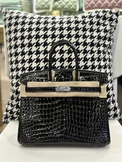 Crocodile Leather 25cm Glossy Top Handle Tote Bag Collection WCB034 image 3