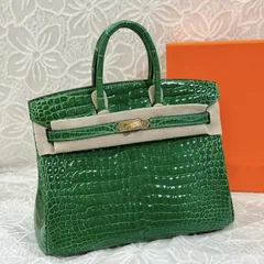 Crocodile Leather 25cm Glossy Top Handle Tote Bag Collection WCB034 image 6