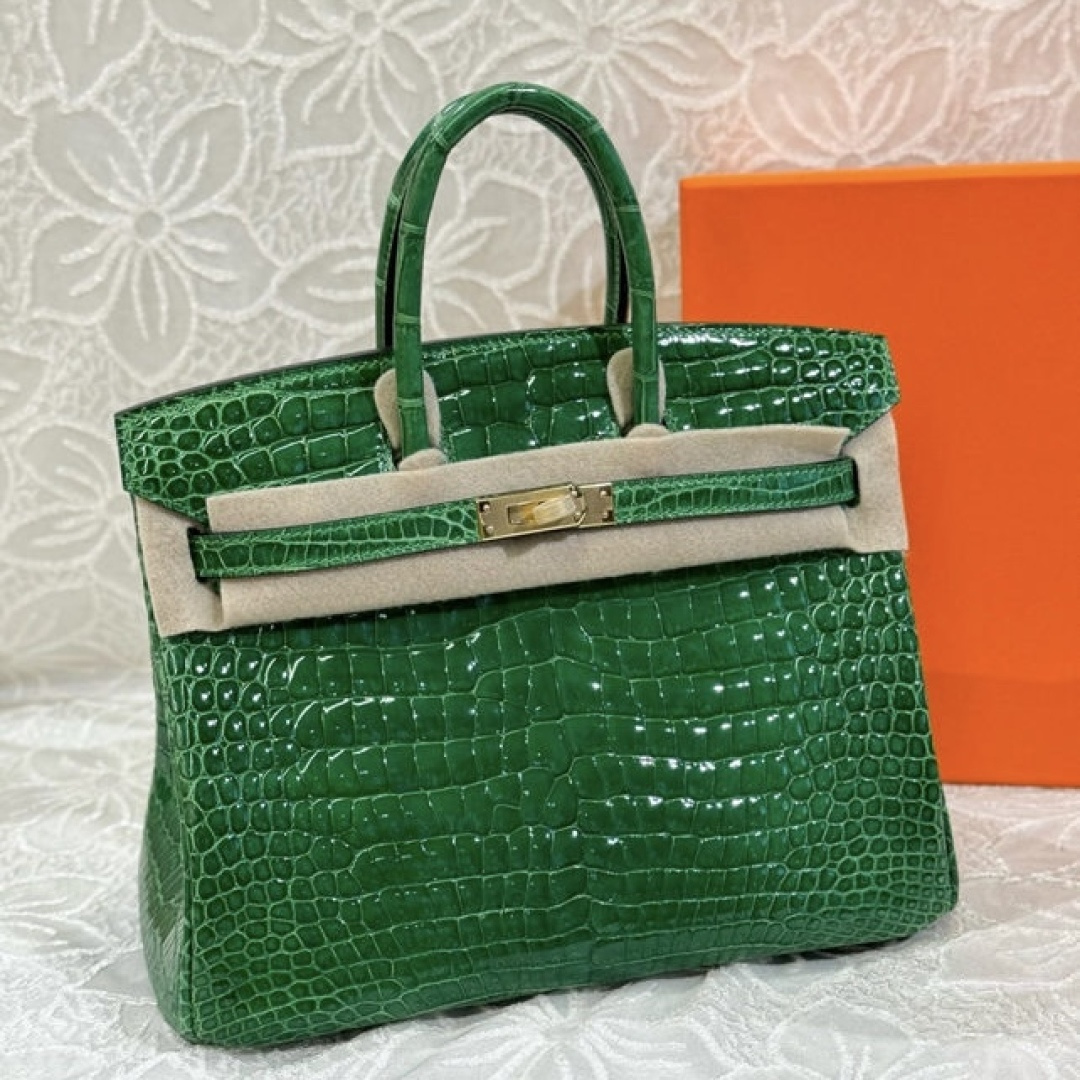 Crocodile Leather 25cm Glossy Top Handle Tote Bag Collection WCB034 image 6