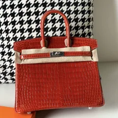 Crocodile Leather 25cm Glossy Top Handle Tote Bag Collection WCB034 image 8