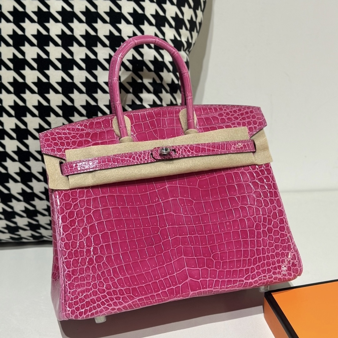 Crocodile Leather 25cm Glossy Top Handle Tote Bag Collection WCB034 image 10