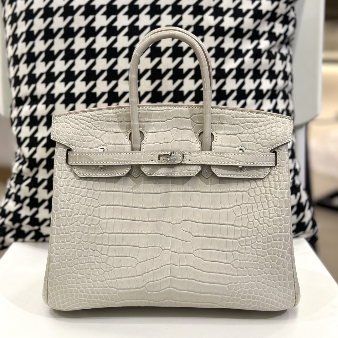 Crocodile Leather 25cm Matte Top Handle Tote Bag Collection WCB035 photo 2