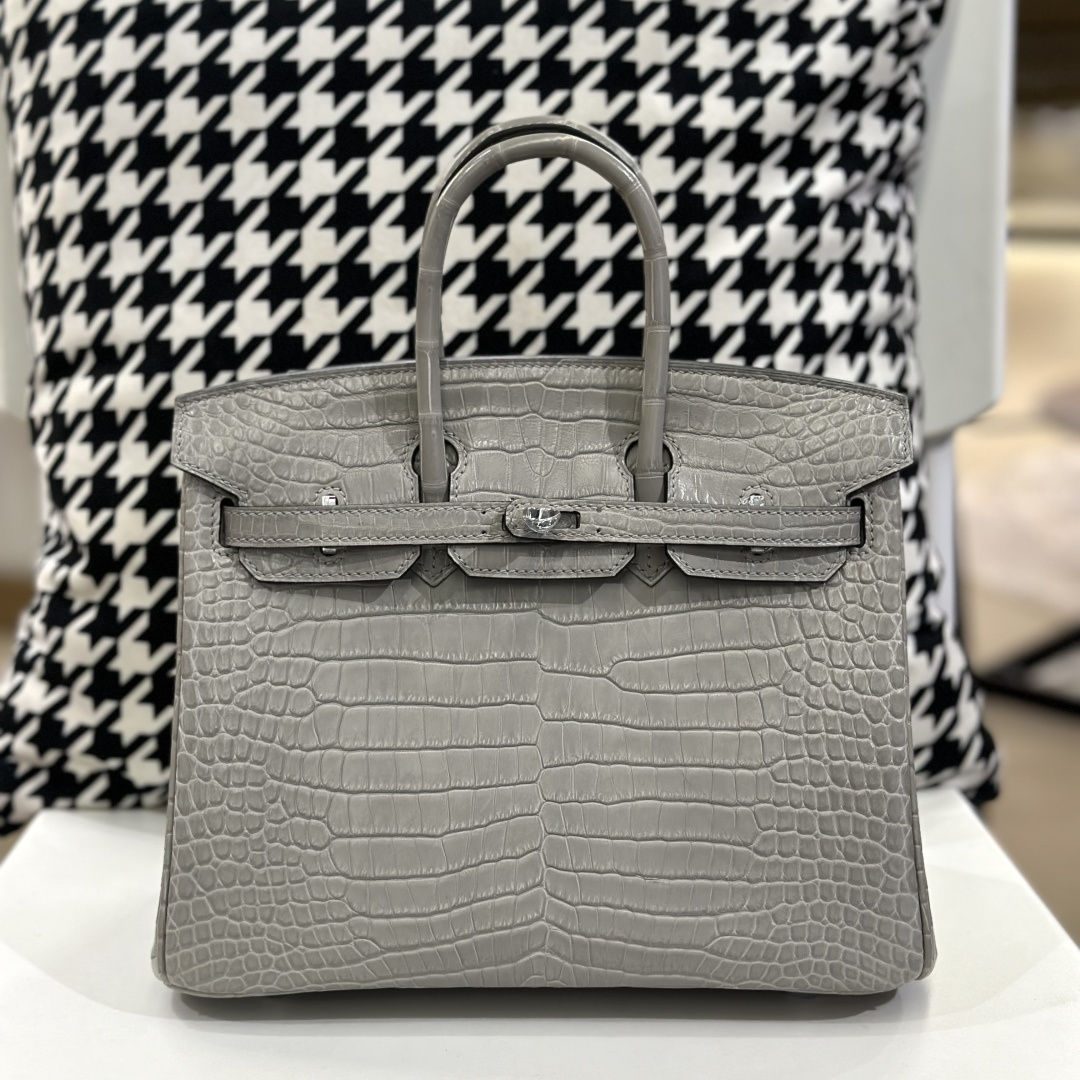 Crocodile Leather 25cm Matte Top Handle Tote Bag Collection WCB035 photo 3