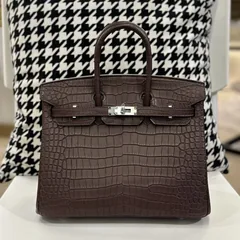 Crocodile Leather 25cm Matte Top Handle Tote Bag Collection WCB035 image 4