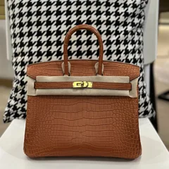 Crocodile Leather 25cm Matte Top Handle Tote Bag Collection WCB035 image 5