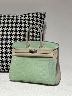 Crocodile Leather 25cm Matte Top Handle Tote Bag Collection WCB035 image 6