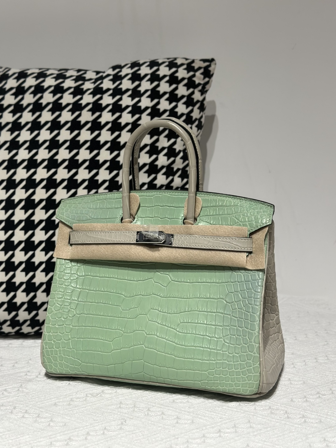 Crocodile Leather 25cm Matte Top Handle Tote Bag Collection WCB035 photo 6