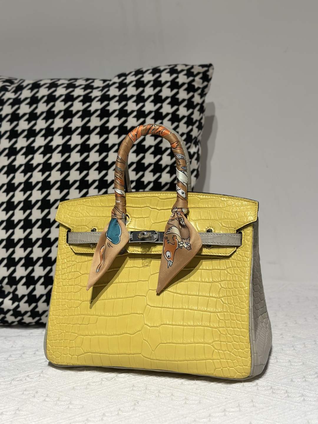 Crocodile Leather 25cm Matte Top Handle Tote Bag Collection WCB035 photo 7