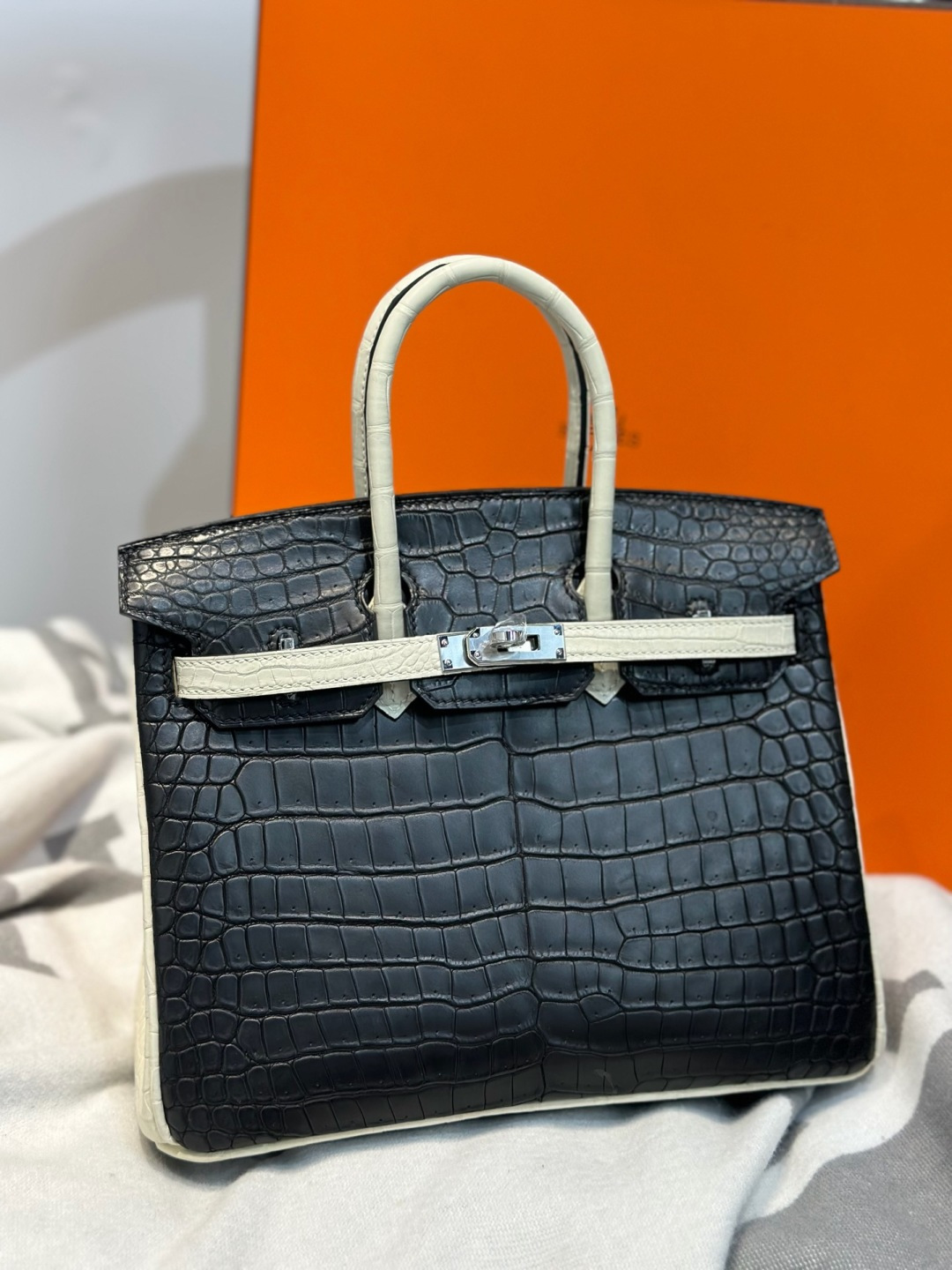 Crocodile Leather 25cm Matte Top Handle Tote Bag Collection WCB035 photo 8