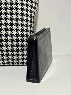 Crocodile Leather Men's Purple Hand-Finished Silver Hardware Clutch Bag WCB036 image 5