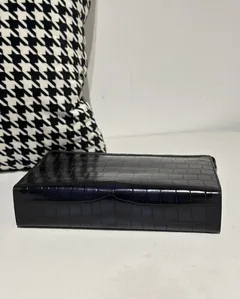 Crocodile Leather Men's Purple Hand-Finished Silver Hardware Clutch Bag WCB036 image 6