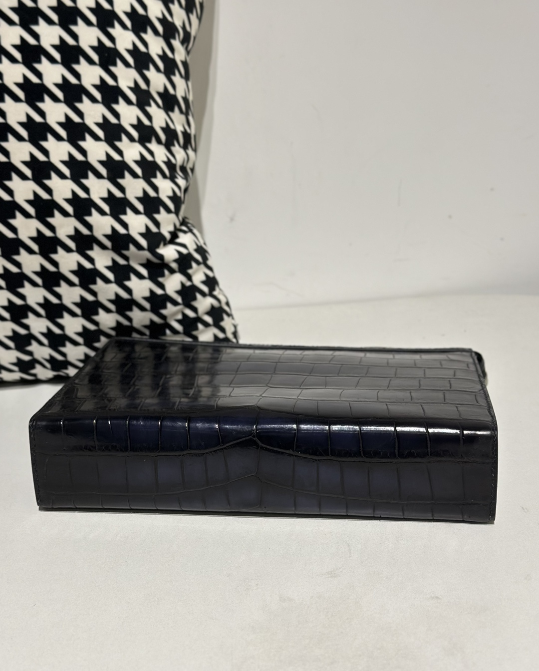 Crocodile Leather Men's Purple Hand-Finished Silver Hardware Clutch Bag WCB036 photo 6