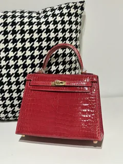 Crocodile Leather 25cm Glossy Top Handle Bag Collection WCB039 image 3