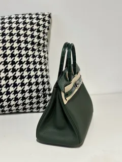 Crocodile Leather Emerald Green 25cm Glossy Silver Hardware Top Handle Tote Bag WCB047 image 5
