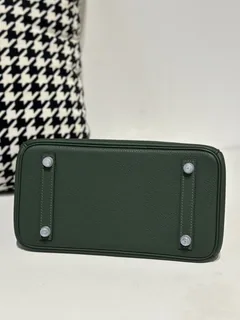 Crocodile Leather Emerald Green 25cm Glossy Silver Hardware Top Handle Tote Bag WCB047 image 6