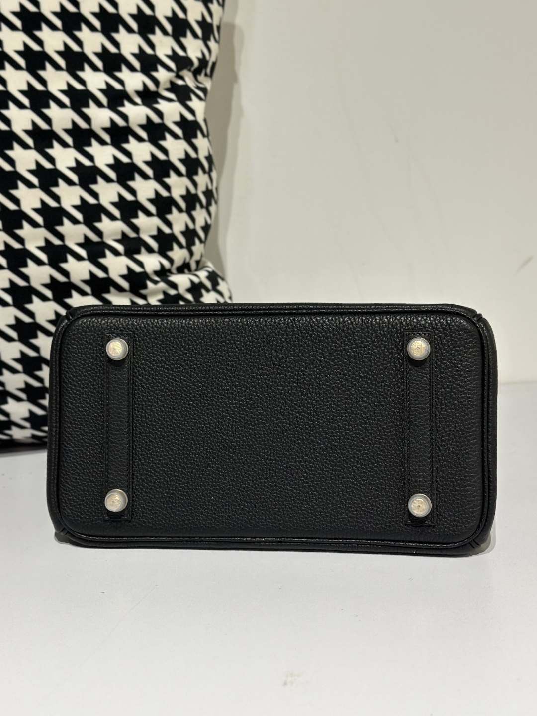 Crocodile Leather Black 25cm Glossy Mixed Leather Gold Hardware Top Handle Tote Bag WCB048 image 6