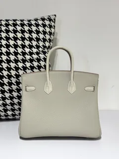Crocodile Leather Glacier White 25cm Matte Silver Hardware Top Handle Tote Bag WCB055 image 3