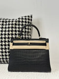 Crocodile Leather 28cm Matte and Glossy Top Handle Bag Collection WCB058 image 5