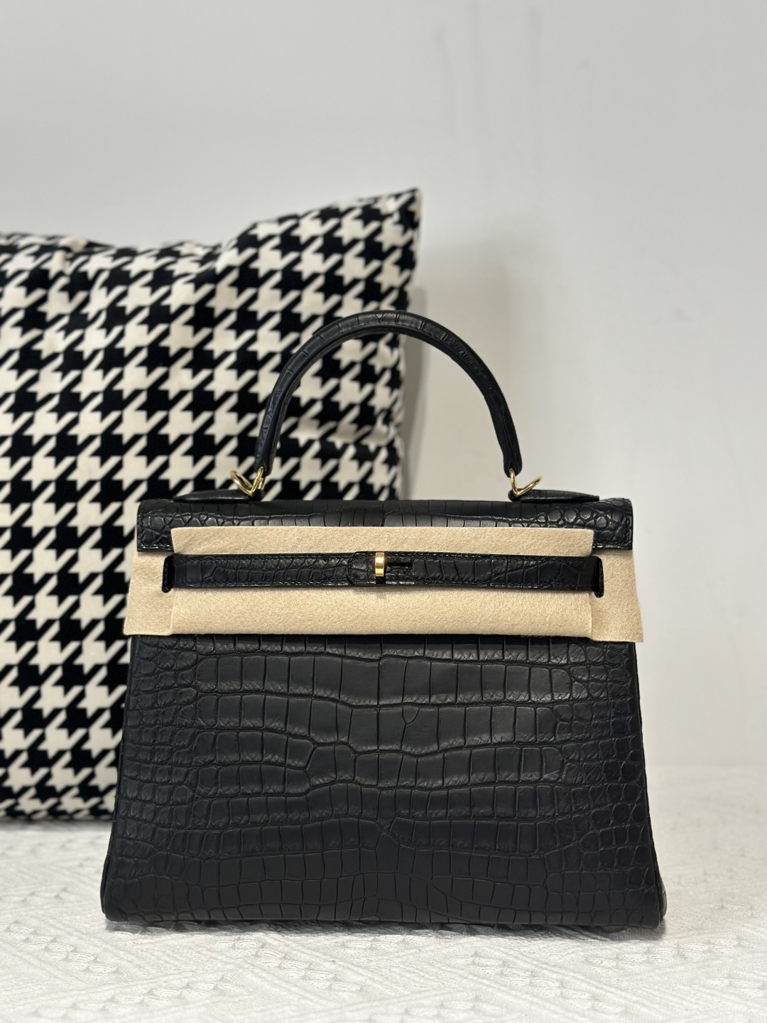 Crocodile Leather 28cm Matte and Glossy Top Handle Bag Collection WCB058 photo 5