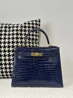 Crocodile Leather 28cm Matte and Glossy Top Handle Bag Collection WCB058 image 8
