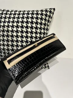 Crocodile Leather Black 31cm Glossy Gold Hardware Top Handle Bag WCB062 image 2