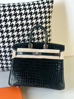 Crocodile Leather Emerald Green 25cm Glossy Silver Hardware Top Handle Tote Bag WCB132 image 2