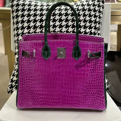 Crocodile Leather 30cm Glossy Top Handle Tote Bag Collection WCB141 image 1