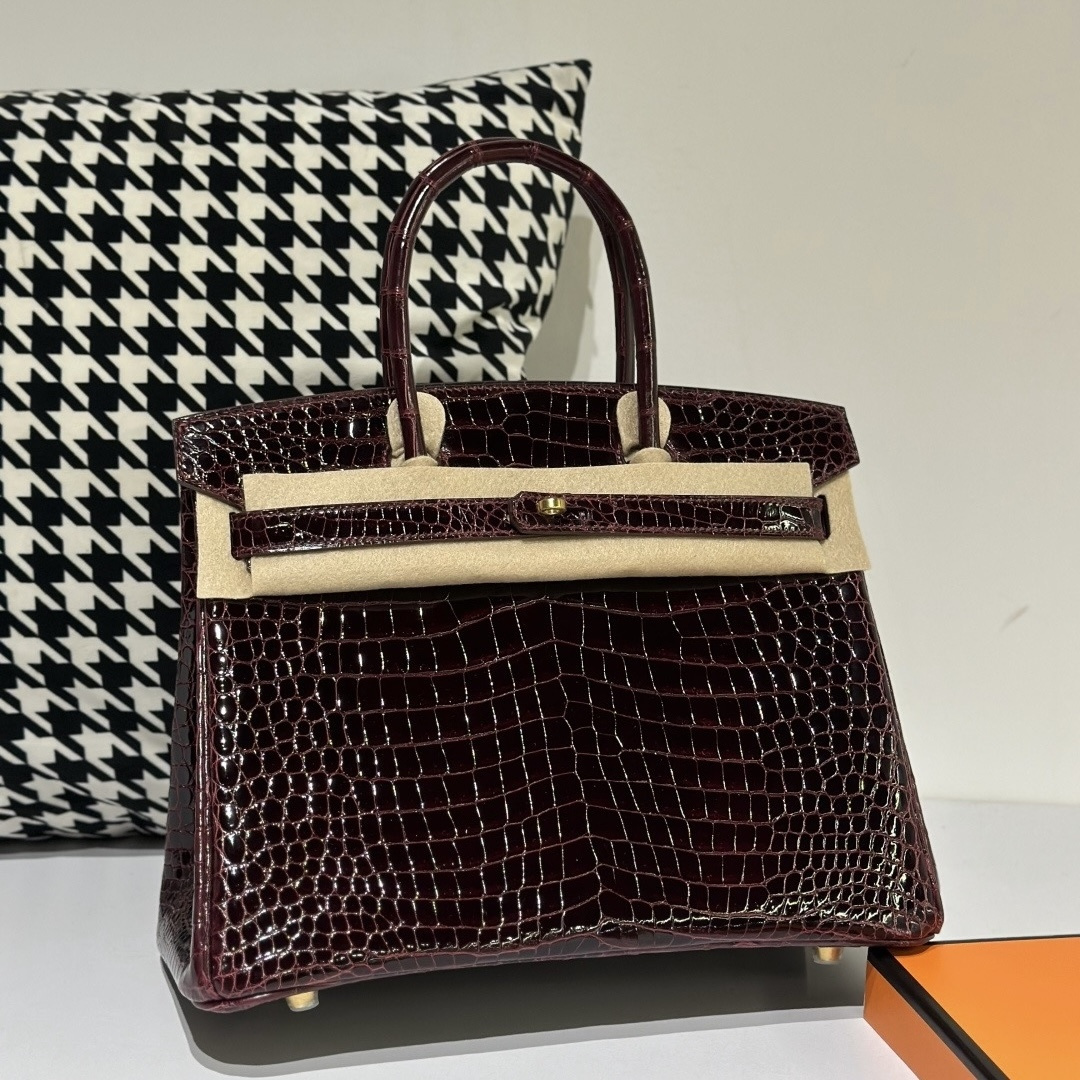 Crocodile Leather 30cm Glossy Top Handle Tote Bag Collection WCB141 image 3