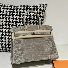 Crocodile Leather 30cm Glossy Top Handle Tote Bag Collection WCB141 image 5