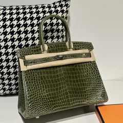 Crocodile Leather 30cm Glossy Top Handle Tote Bag Collection WCB141 image 6
