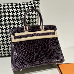 Crocodile Leather 30cm Glossy Top Handle Tote Bag Collection WCB141 image 7