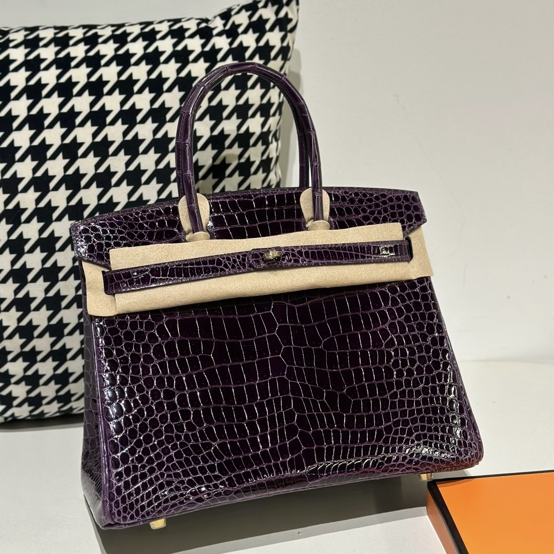 Crocodile Leather 30cm Glossy Top Handle Tote Bag Collection WCB141 image 7