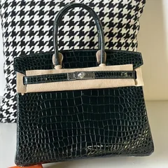 Crocodile Leather 30cm Glossy Top Handle Tote Bag Collection WCB141 image 8