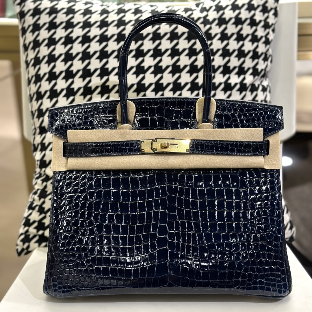 Crocodile Leather 30cm Glossy Top Handle Tote Bag Collection WCB141 image 10