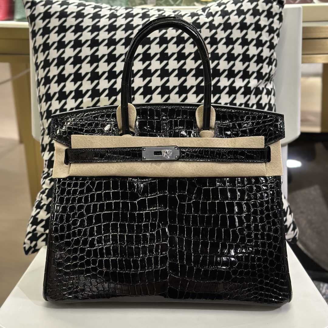 Crocodile Leather 30cm Glossy Top Handle Tote Bag Collection WCB141 image 12