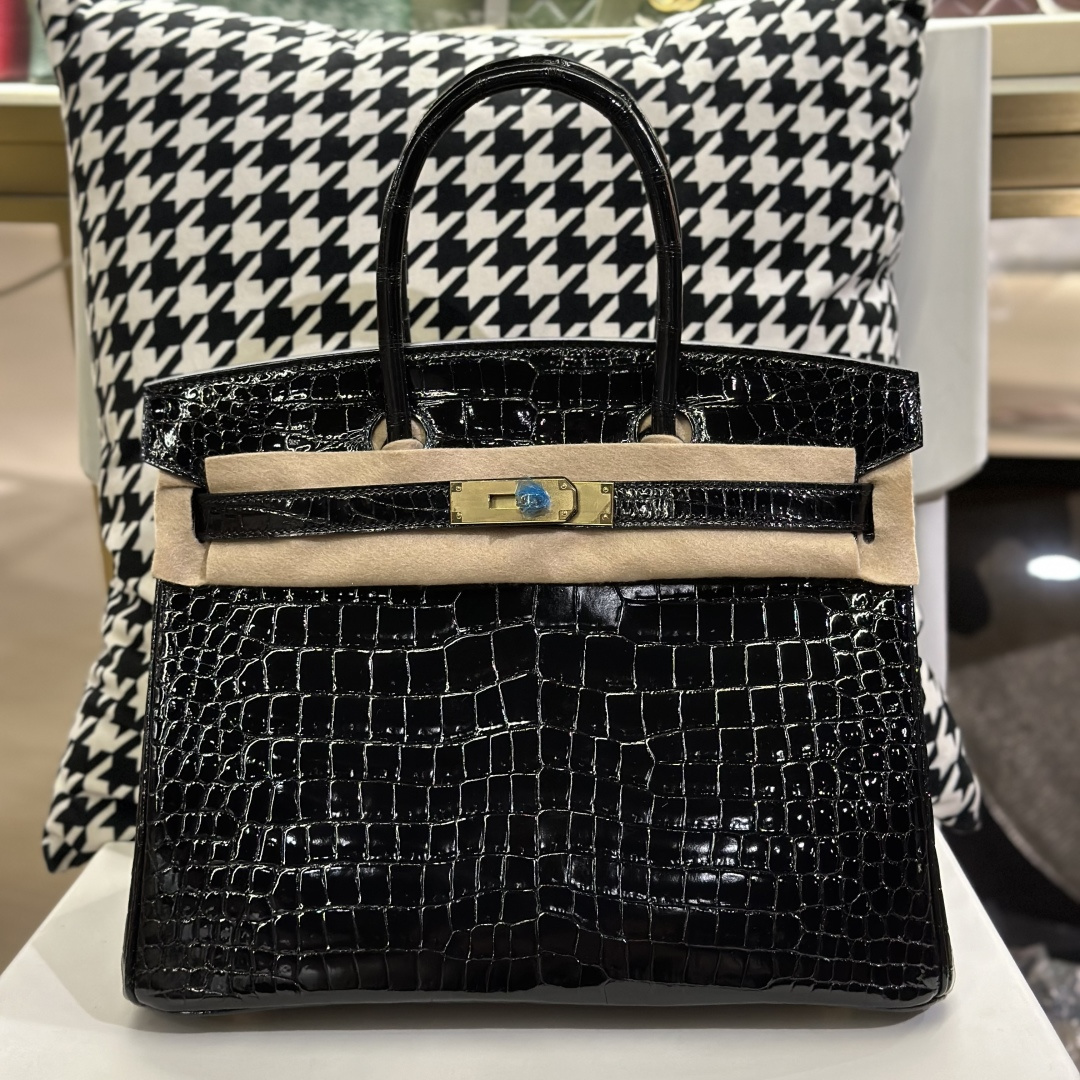 Crocodile Leather 30cm Glossy Top Handle Tote Bag Collection WCB141 image 14