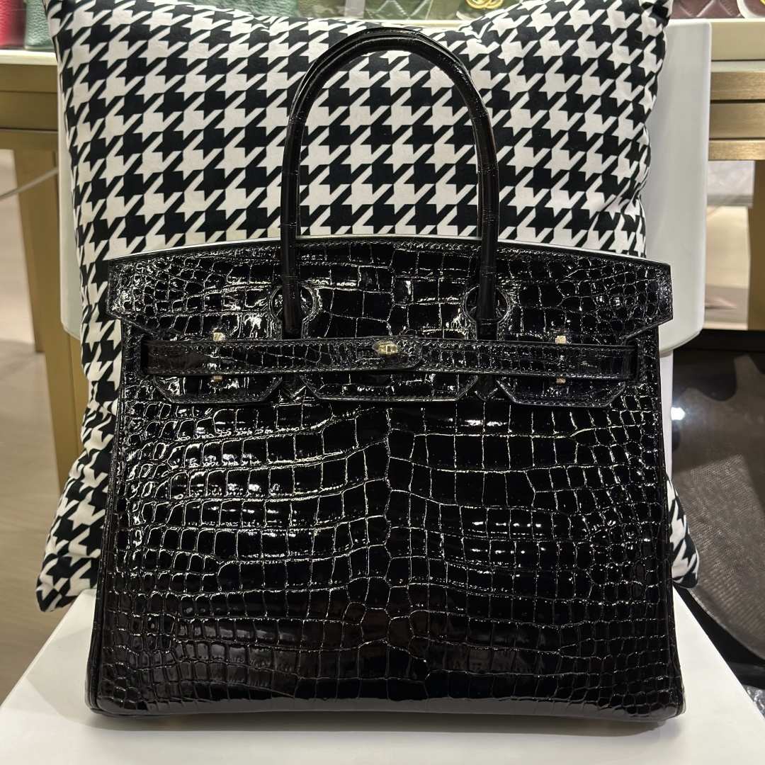Crocodile Leather 30cm Glossy Top Handle Tote Bag Collection WCB141 image 15