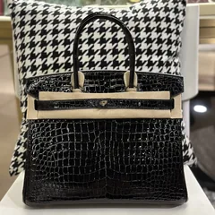 Crocodile Leather 30cm Glossy Top Handle Tote Bag Collection WCB141 image 16