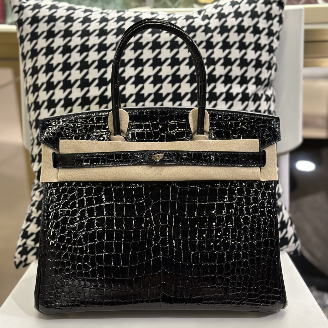 Crocodile Leather 30cm Glossy Top Handle Tote Bag Collection WCB141 image 16
